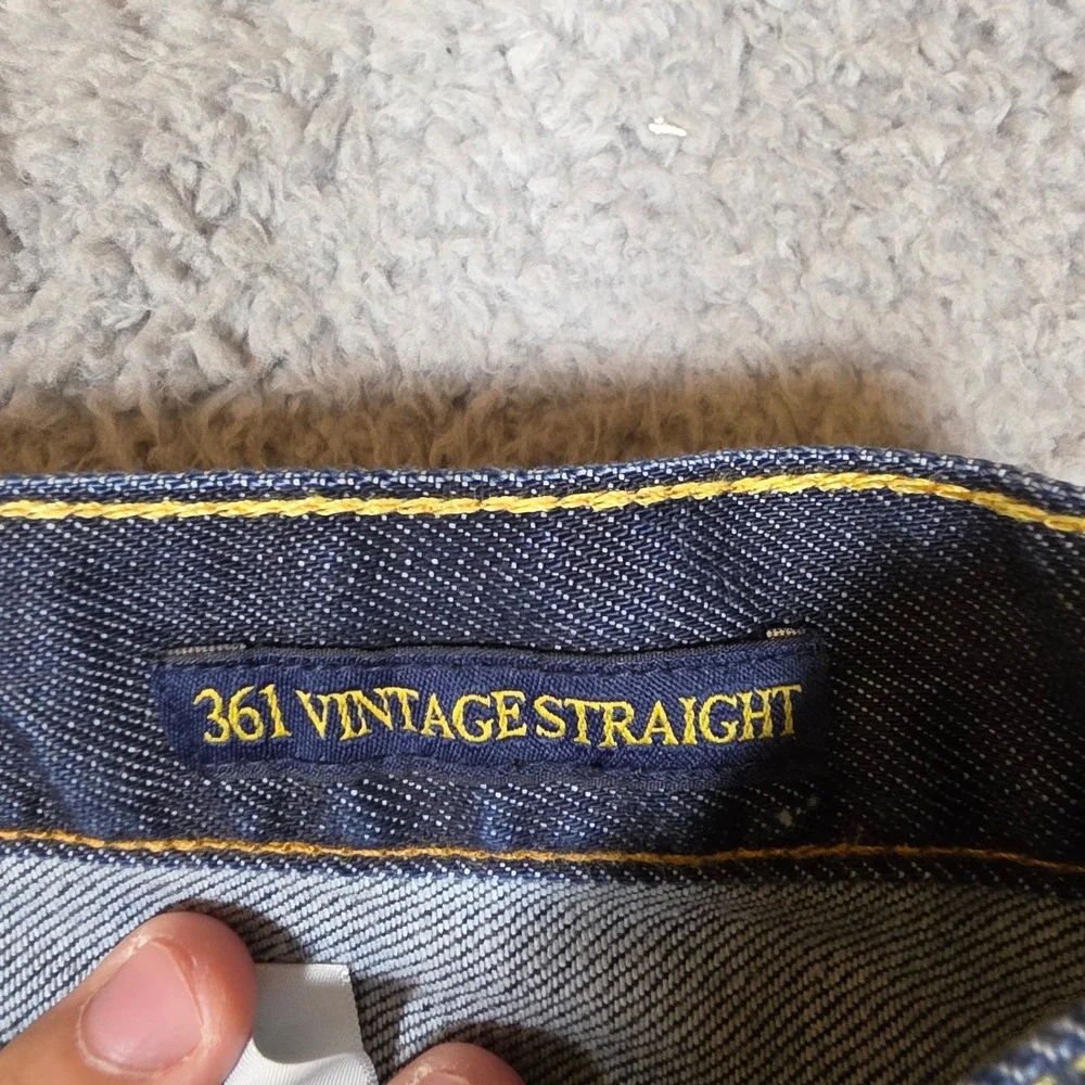Lucky Brand Jeans Mens 36x30 361 Vintage Straight Dark Wash Excellent Stretch